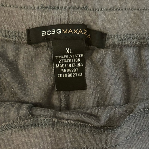 BCBGMaxAzria Charcoal Gray Velour Sweatpants XL - Picture 3 of 3